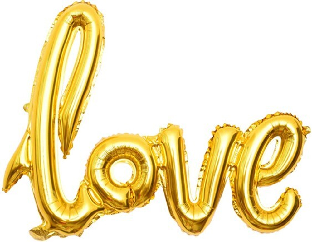 Фольгированный шар надпись "Love" золото 104 см