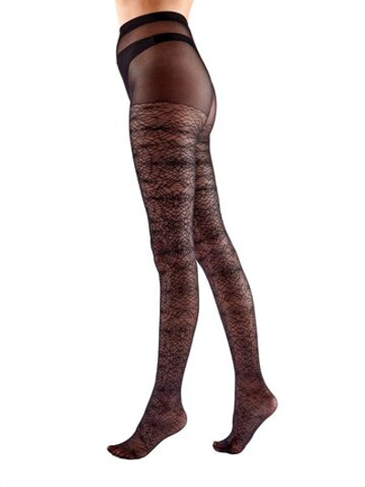 Стильные колготки с рисунком в виде сети паука (Размер: S-M-L) (Цвет: черный)