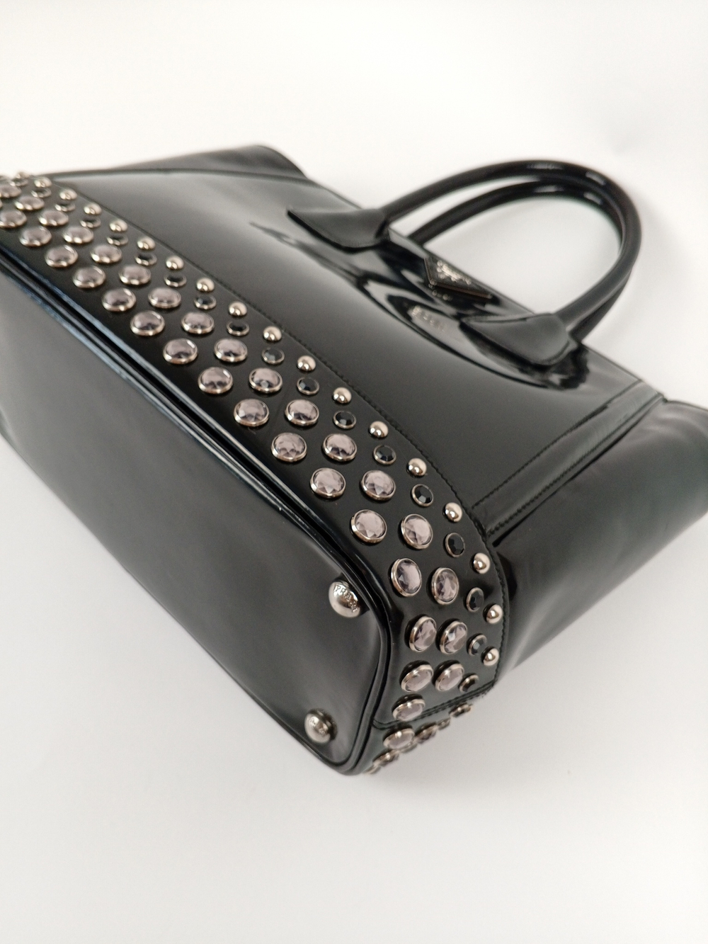 Сумка Prada Spazzolato Crystal Studded Tote Nero Black