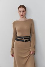 БАЗОВЫЙ РЕМЕНЬ С МЯТОЙ ПРЯЖКОЙ BLACK