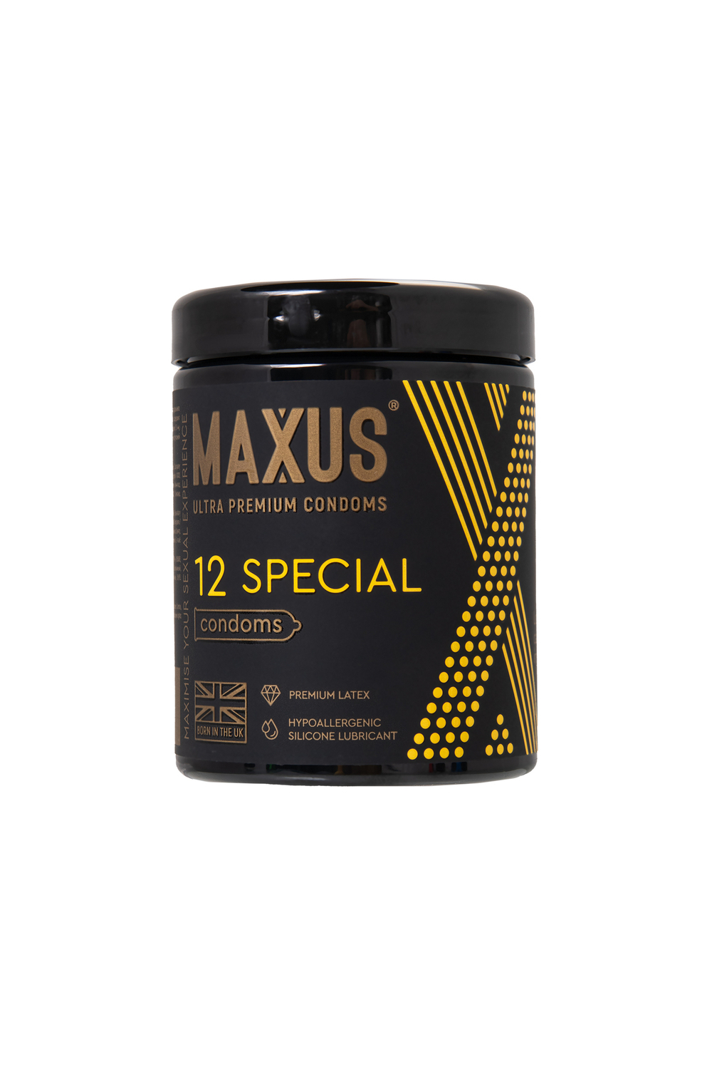 Презервативы MAXUS X-Edition Точечно-ребристые с железным кейсом, 12 шт