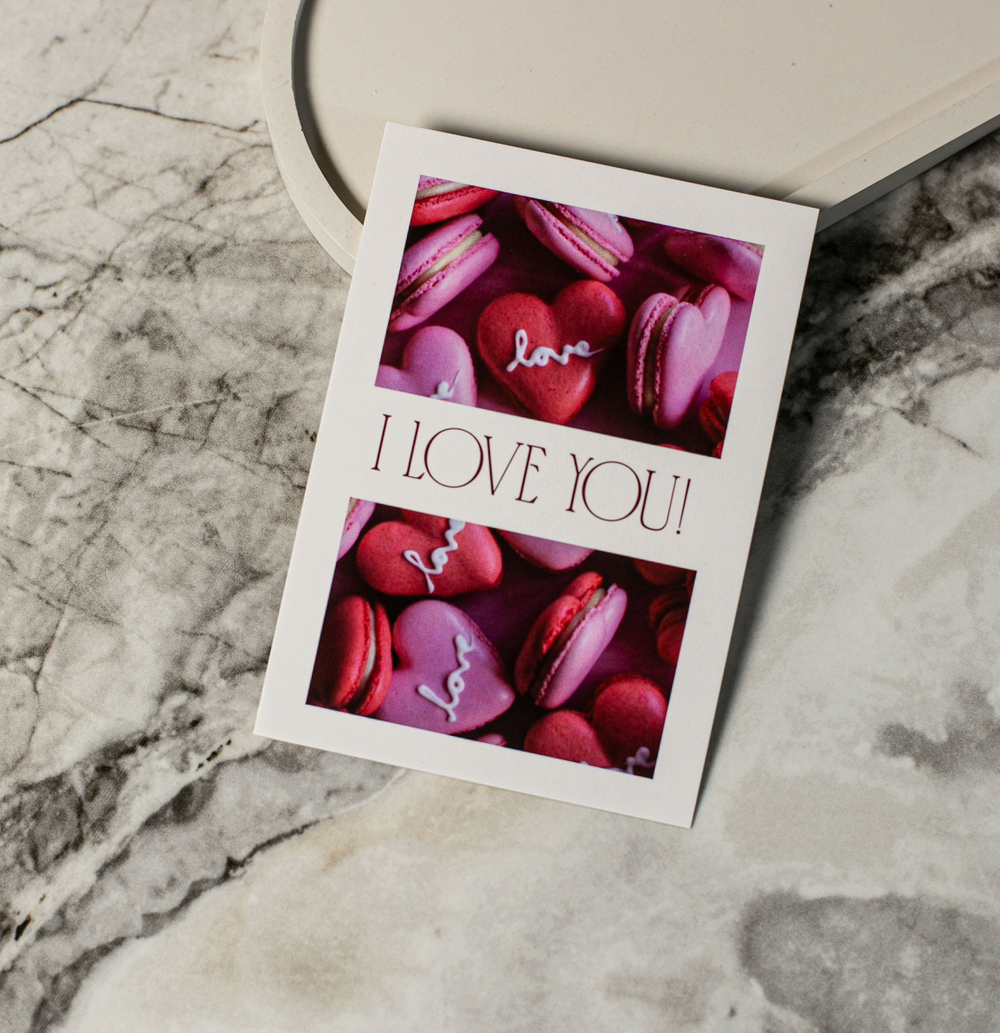 А 672 карточка (7х10 см) I love you (в упаковке 10 шт.)