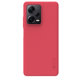 Тонкий жесткий чехол красного цвета от Nillkin для Xiaomi Redmi Note 12 Pro+ 5G, серия Super Frosted Shield