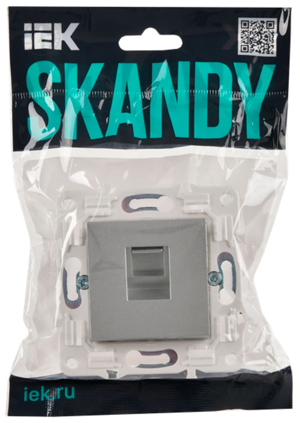 SKANDY Розетка компьютерная RJ45 кат.5E SK-K01S серебряный IEK
