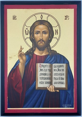 Спаситель, икона деревянная прямоугольной формы, цвет сусальное золото 110х130