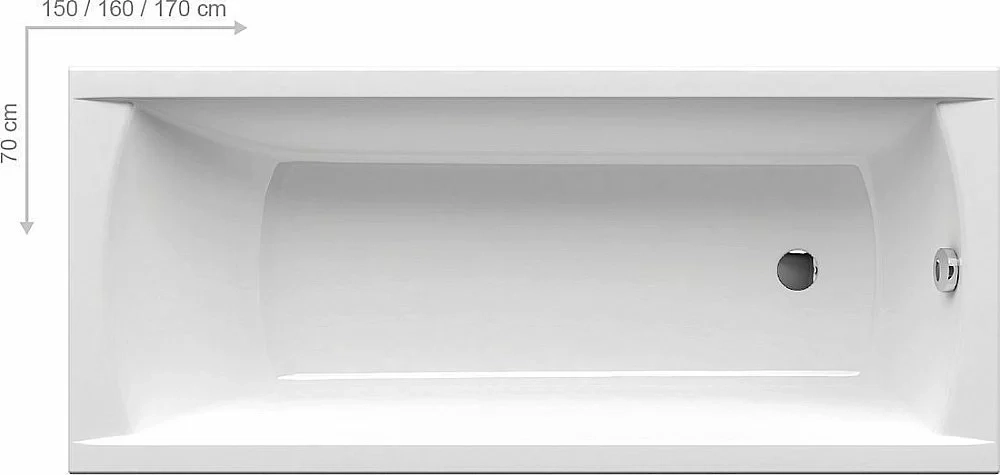 Ванна акриловая Ravak Classic N 170x70