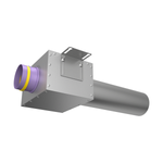 Присоединительная коробка VPDL 125/90×1 на 1 выход (L=400), прямая круглая