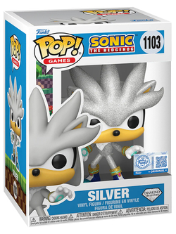 Фигурка Funko POP! Games Sonic the Hedgehog Silver (DGLT) (Exc) (1103) 87227