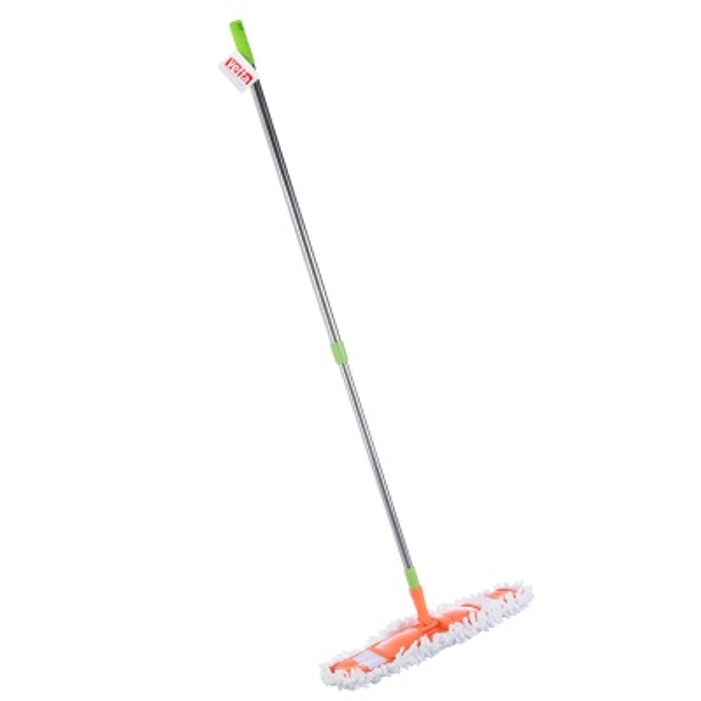 Швабра с насадкой из микрофибры, ручка телескоп. черенок нержавеющая сталь 70-120см VETTA (60шт/кор)