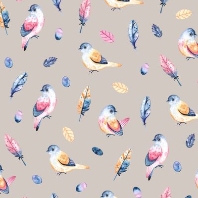 Милые птички и перья