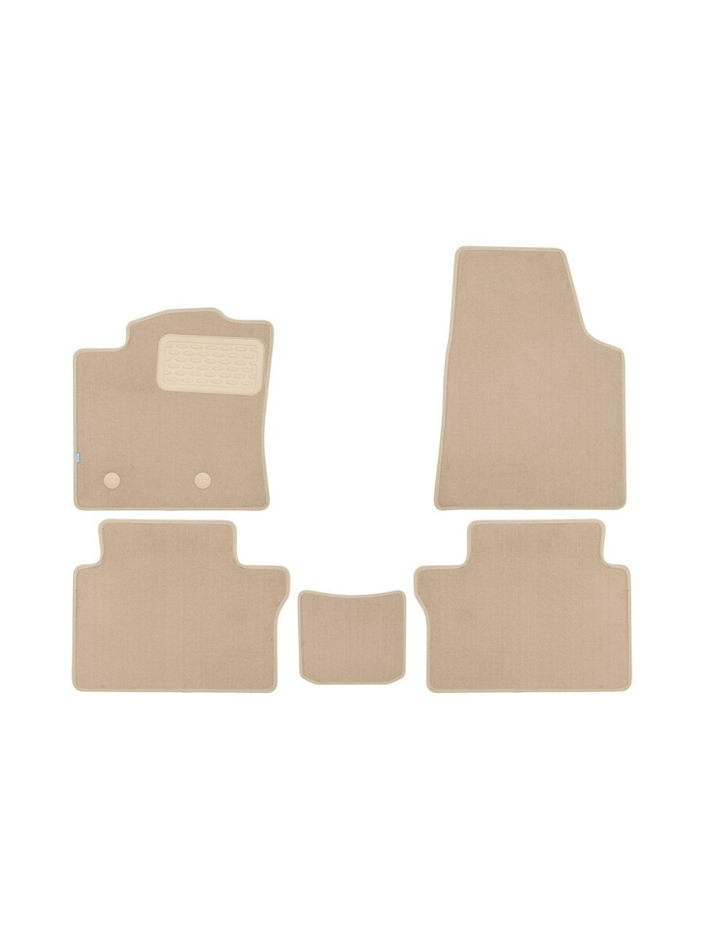 Коврики в салон для FAW Bestune B70 2020- седан, 5шт. (текстиль, бежевые) KLEVER0406201722112KH