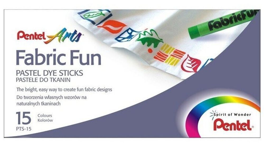 Пастель для ткани PENTEL "Fabric Fun", 7 цветов, картонная упаковка, PTS-7