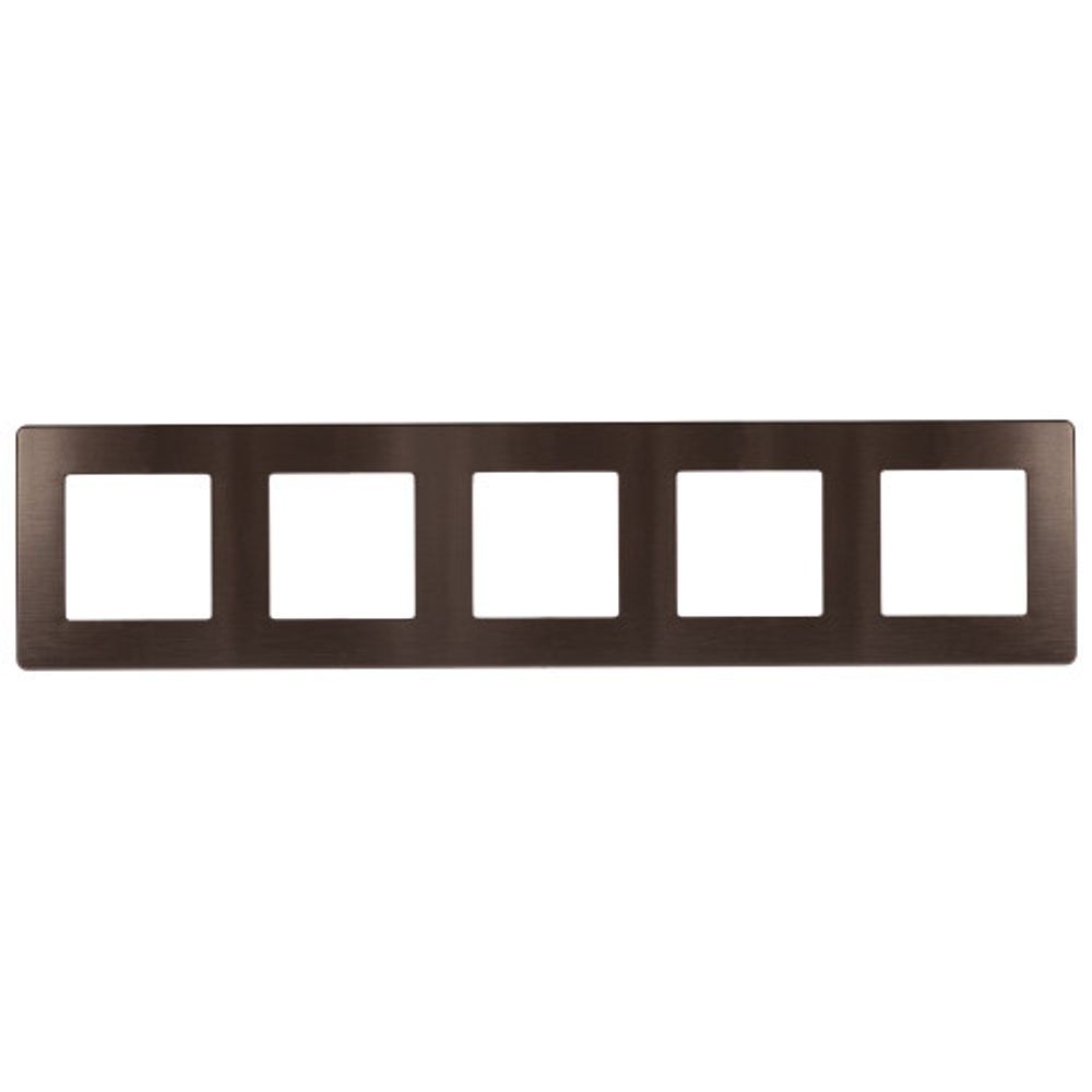 Рамка для розеток и выключателей ЭРА Серия 12 12-5105-13 на 5 постов, Сатин, бронза