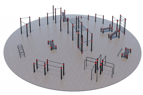 Проект Районная площадка для Воркаут и ГТО 3-2 (Ø18 м)