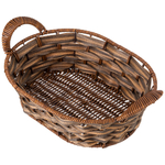 Корзинка с ручками коллекция "Натурель" темное плетение, 26*21*8/11см