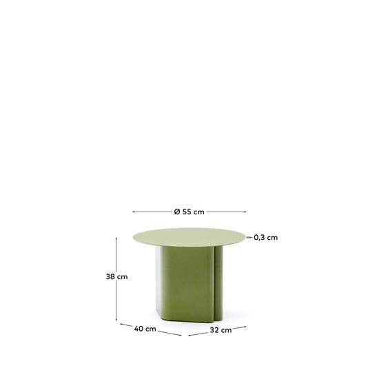 Стол Arvin из железа зеленого цвета Ø 55 см