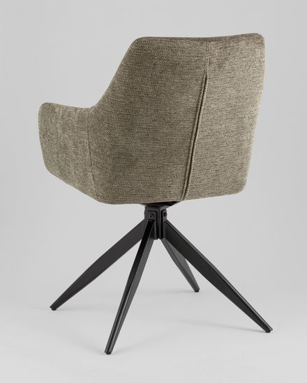 Стул обеденный поворотный Eva серо-зеленый