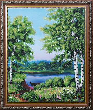 "Березовая роща №2"-Б-181 вышивка