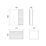 Подвесная тумба-умывальник Comforty Танжер-70П белая матовая с раковиной Comforty 4470