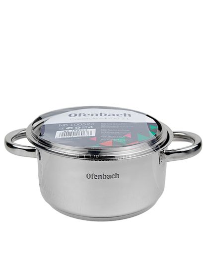 Кастрюля 2 л. из нержавеющей стали Ofenbach NB 100524 с крышкой