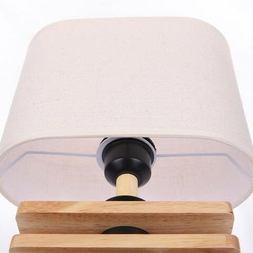 8205/1T COUNTY LN25 392 светлое дерево/бежевый, дерево/текстиль Настольная лампа E27 1*60W 220V MADERANA