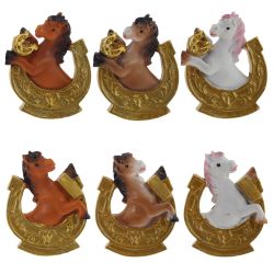 GAEM Магнит "Лошадка с подковой", L4,5 W1,5 H5,5 см, 6в.