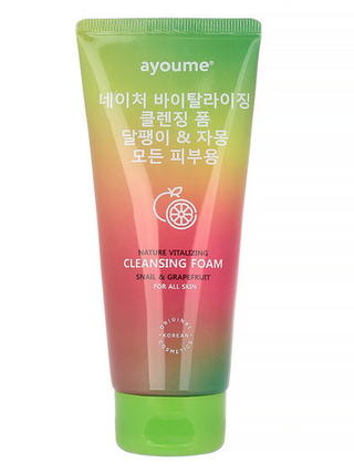 Пенка для умывания с муцином улитки и грейпфрутом AYOUME Nature Vitalizing Cleansing Foam 100 мл