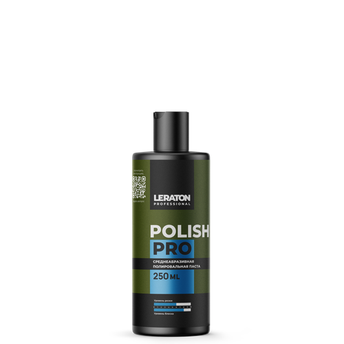 LERATON PROFESSIONAL Polish PRO Среднеабразивная полировальная паста 250 мл