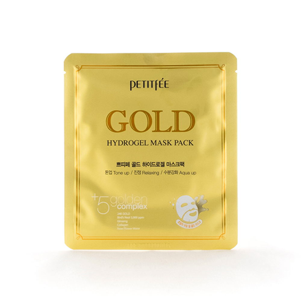 Маска гидрогелевая для лица с золотом Petitfee Gold Hydrogel Mask Pack 32г
