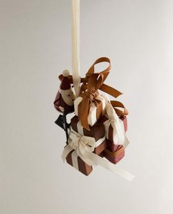 ZARA HOME УКРАШЕНИЯ ДЛЯ РОЖДЕСТВЕНСКОЙ ЁЛКИ "ДЕД МОРОЗ С ПОДАРКАМИ", БЕЛЫЙ/КРАСНЫЙ