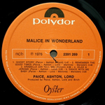 Paice, Ashton & Lord / Malice In Wonderland (LP)