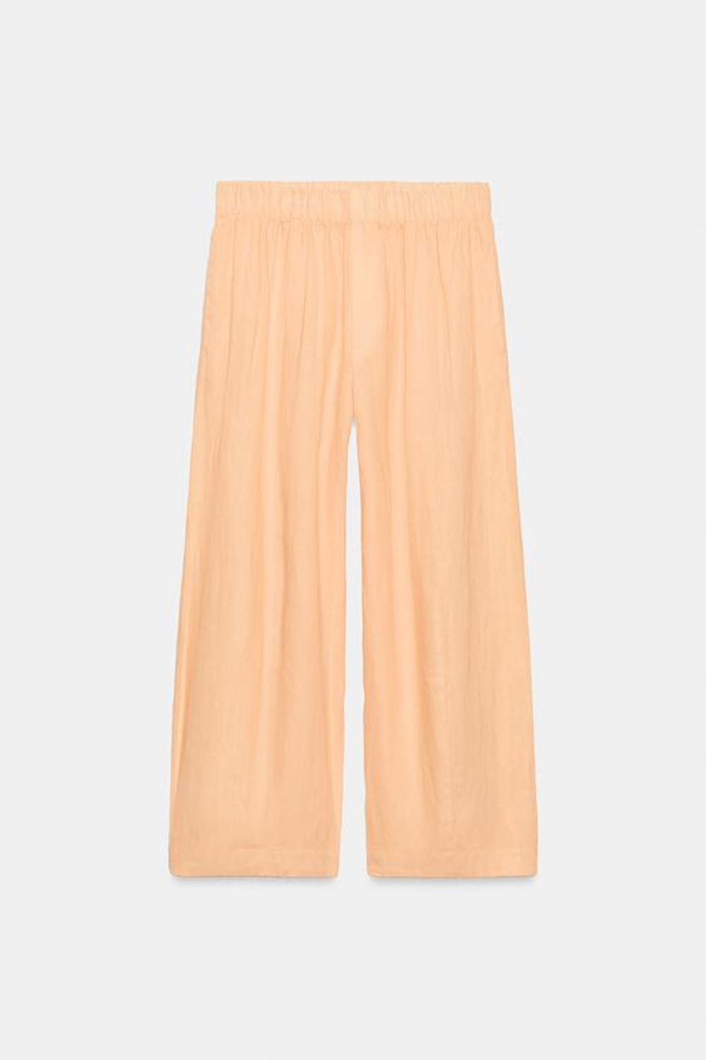 ZARA БРЮКИ BARREL ИЗ ЛЬНА — ZW COLLECTION, МАНДАРИНОВЫЙ