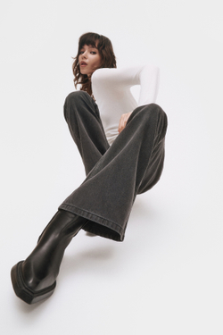 Джинсы женские bootcut серого цвета Woman Jeans Bootcut Dark grey