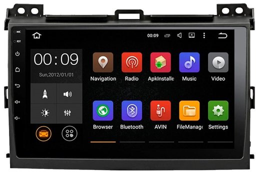 Магнитола для Toyota Land Cruiser Prado 120, Lexus GX470 (экран климата внизу) - Roximo RX-1105 Android 13, ТОП процессор, 8/128, SIM-слот