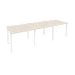 Onix Стол переговорный O.MP-PRG-3.1 Денвер Светлый/Металл Белый 2940*980*750