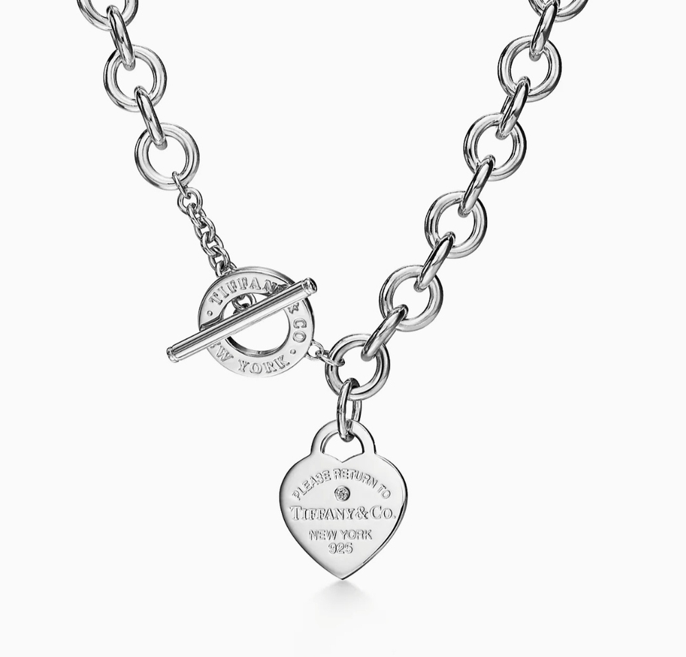 Колье из серебра с бриллиантом, Tiffany💝 с сердцем, return to T&CO✨exclusive✨