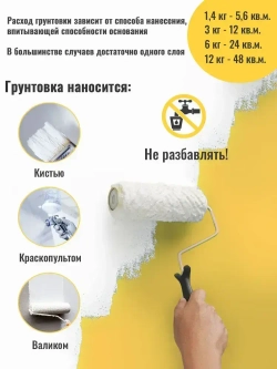 PROFESSIONAL Грунтовка для стен под обои акриловая пигментированная укрывающая белая с антисептиком без запаха для внутренних работ 3кг