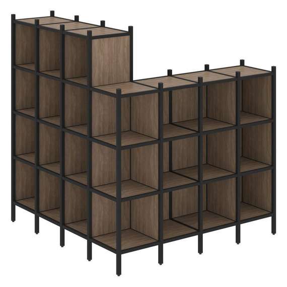 Лофт Угловой внешний стеллаж наборный VR.L-60  1694*1694*1869