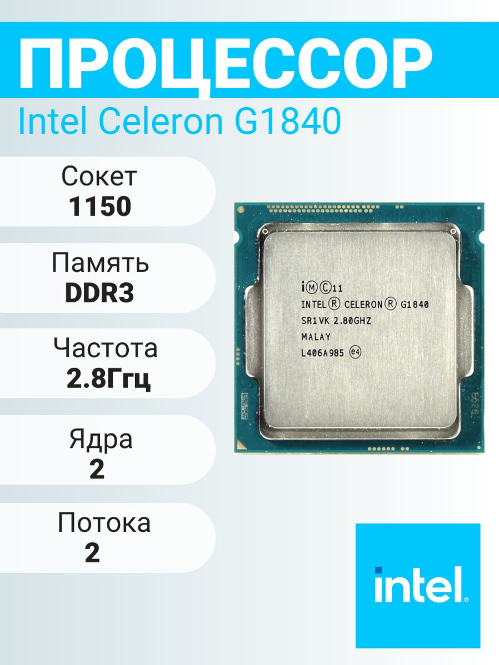 S-1150 Процессор Intel Celeron G1840
