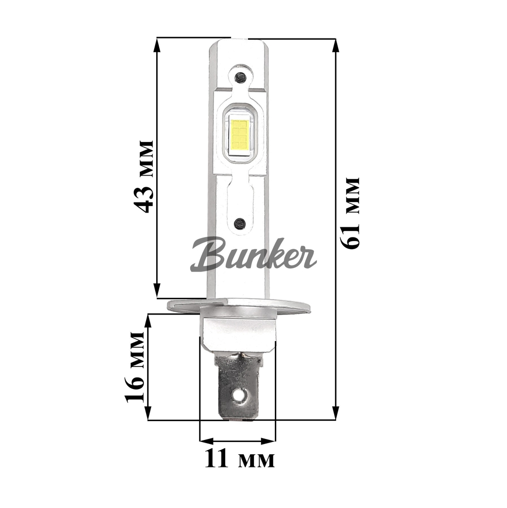 Светодиодные автомобильные LED лампы TaKiMi Comfy H1 mini 6000K 12V