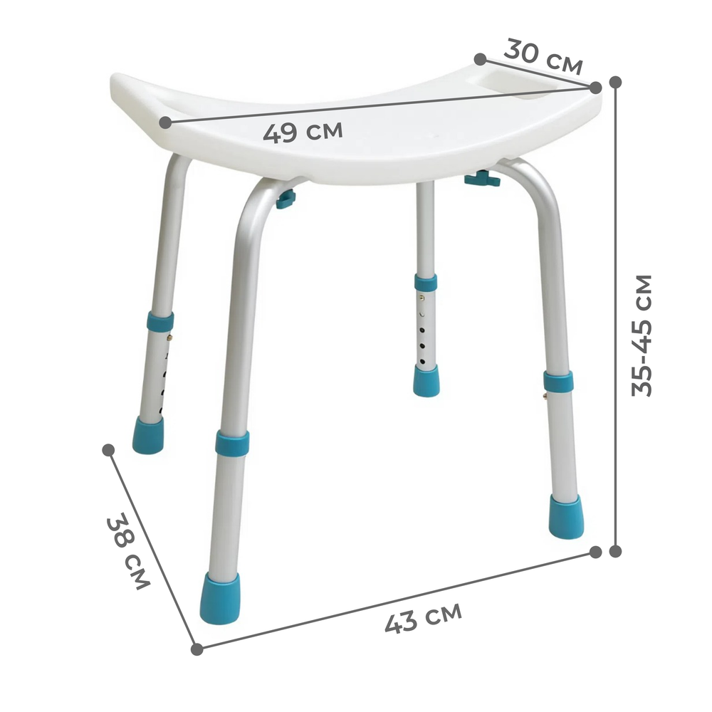 Стул для ванной комнаты MEGA-502-LUX Мега-Оптим