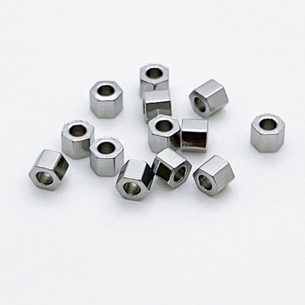 Бусина, сталь, размер 3,2*3 мм, цена за 10 шт