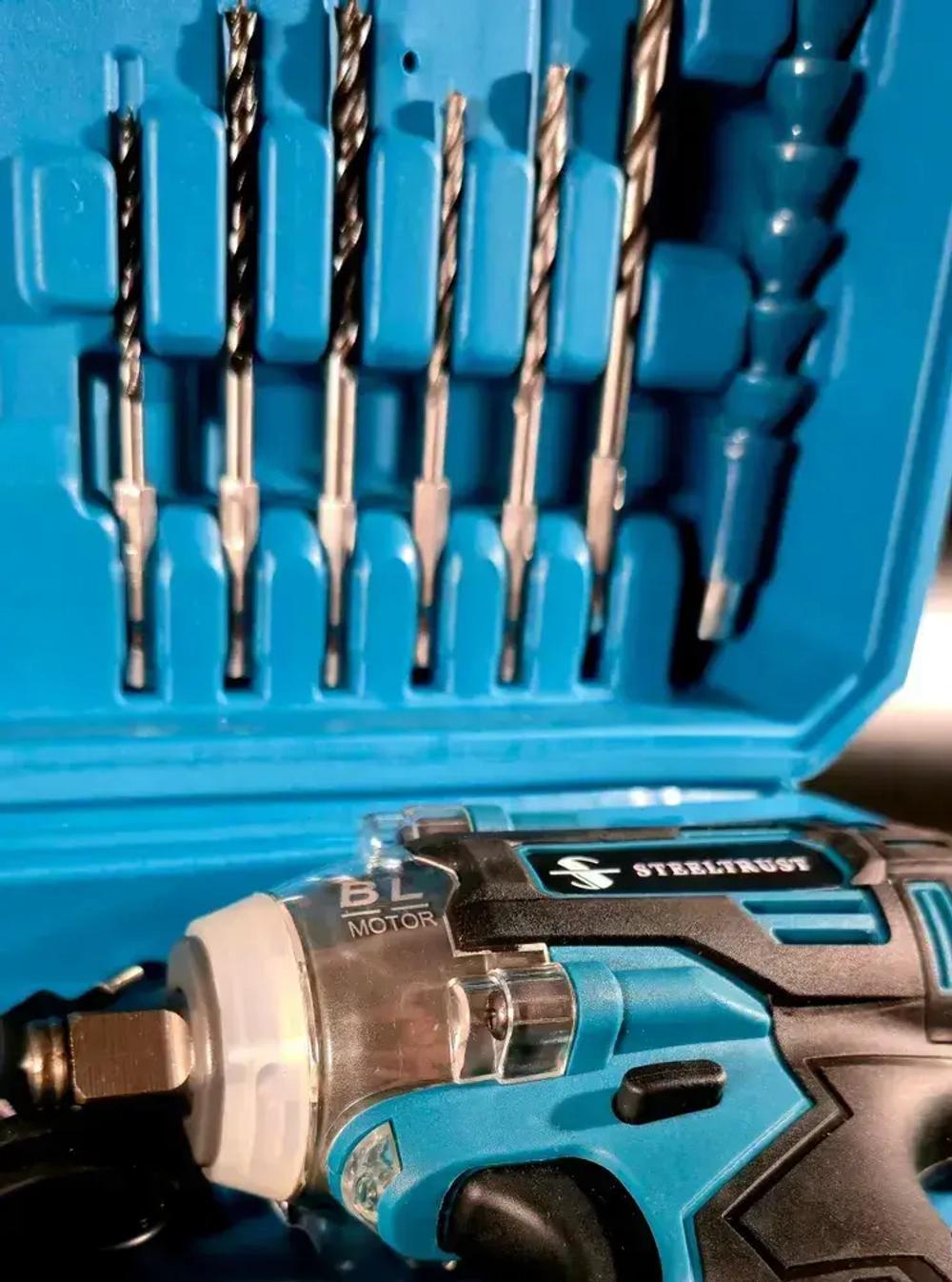 Гайковерт аккумуляторный, ударный мощный бесщеточный 24 В с набором насадок 39 предметов, Гайковерт 3 в 1