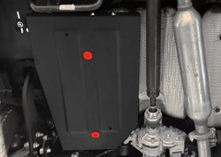 Защита топливного бака АвтоБроня для Exeed RX РКПП 4WD 2023-н.в., сталь 1.5 мм, рынок РФ, с крепежом, штампованная, 111.00962.1