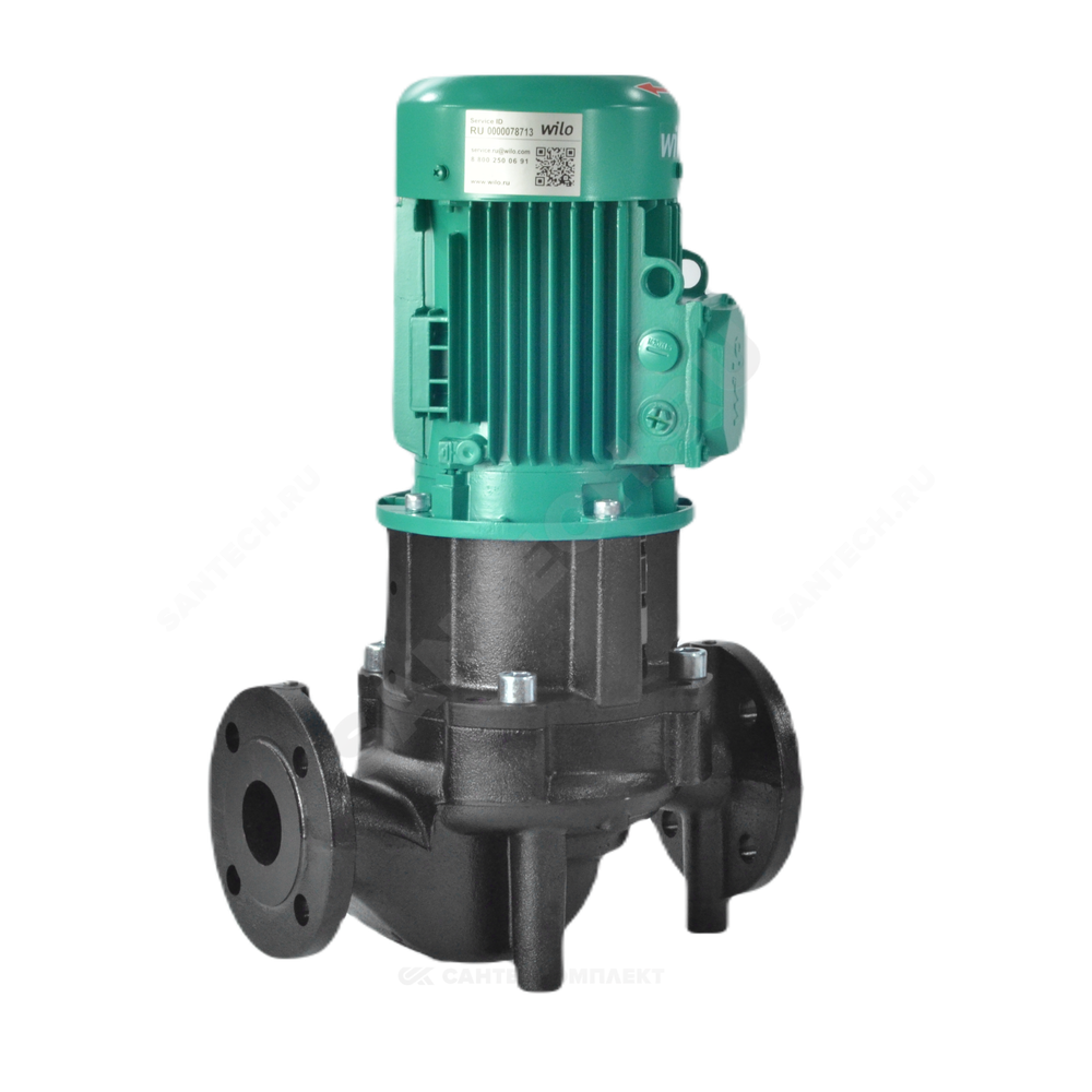 Насос ин-лайн с сухим ротором IL 65/200-11/2-IE3 PN16 3х400В/50 Гц Wilo 2458093