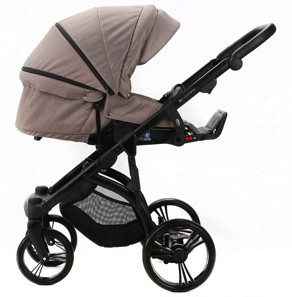Детская коляска Adamex Lanti 2 в 1 LN-PS110 TIP (Т.БЕЖ + Т.БЕЖ. КОЖА)