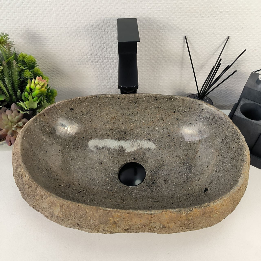 Каменная раковина из речного камня RS-04903 (50*32*15) 0861 из натурального камня