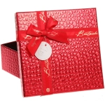 Коробка подарочная «Текстура» 21*21*8,5 см, красный