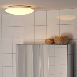 IKEA BARLAST  (ИКЕА БАРЛАСТ)  -  Светодиодный потолочный/настенный светильник, белый, 25 см