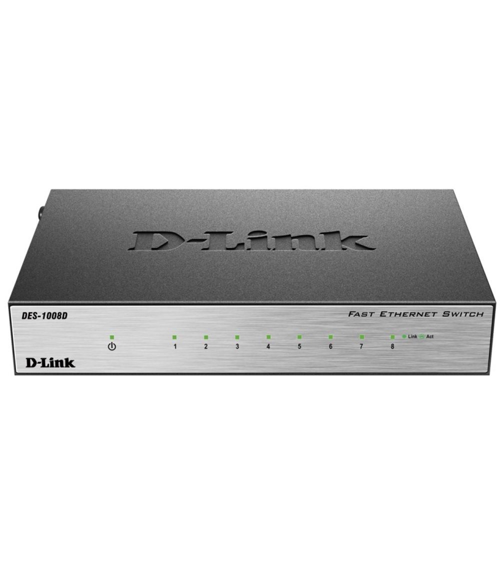 D-Link Unmanaged Switch 8x100Base-TX, metal case